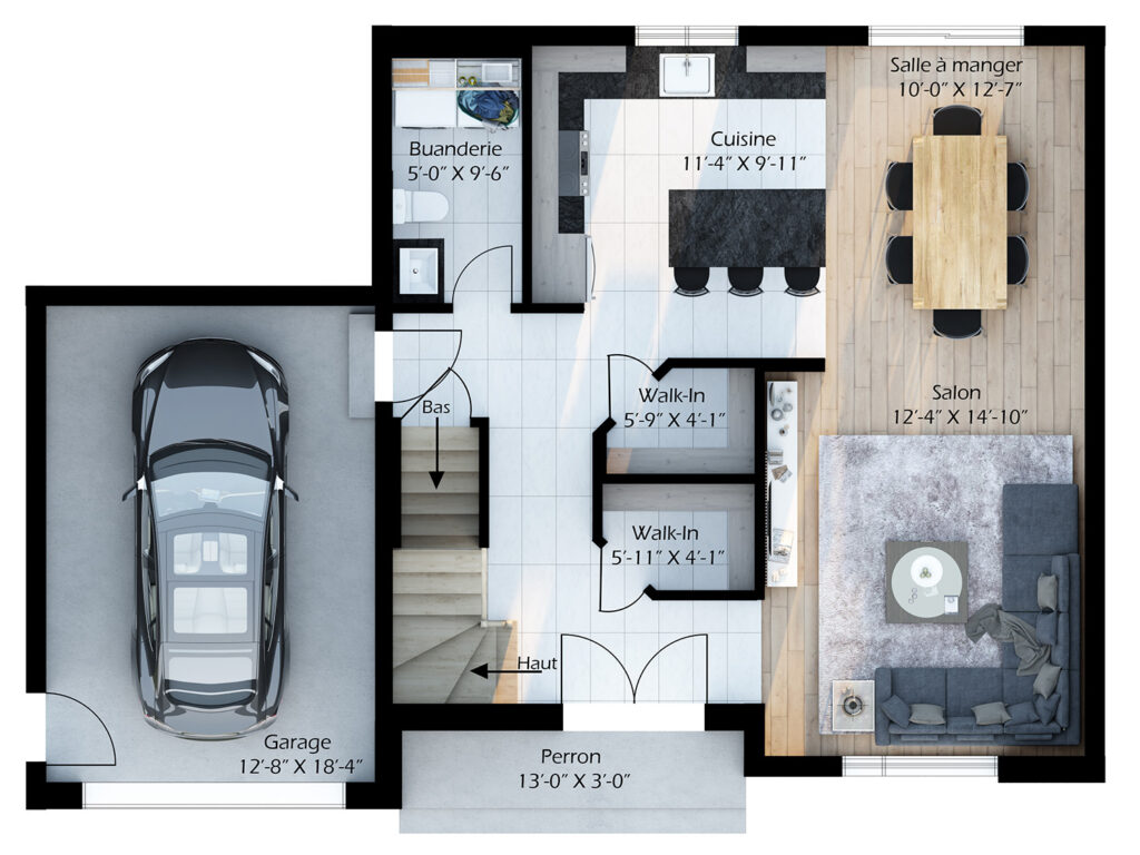 Modèle de maison moderne et durable à Québec