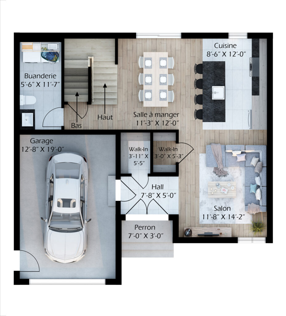 Modèle de maison moderne et durable à Québec